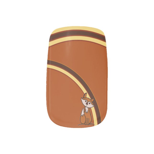 Fig the Fox pattern Minx Nail Art  (Left Thumb)