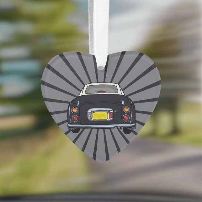 Figarations Cute Black Figaro Car Ornament (Fun figgy ornament to hang in your car or on your christmas tree. You can add your name or car reg)