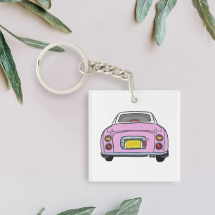Figarations Cute Candy Pink Figaro Car Square Keychain