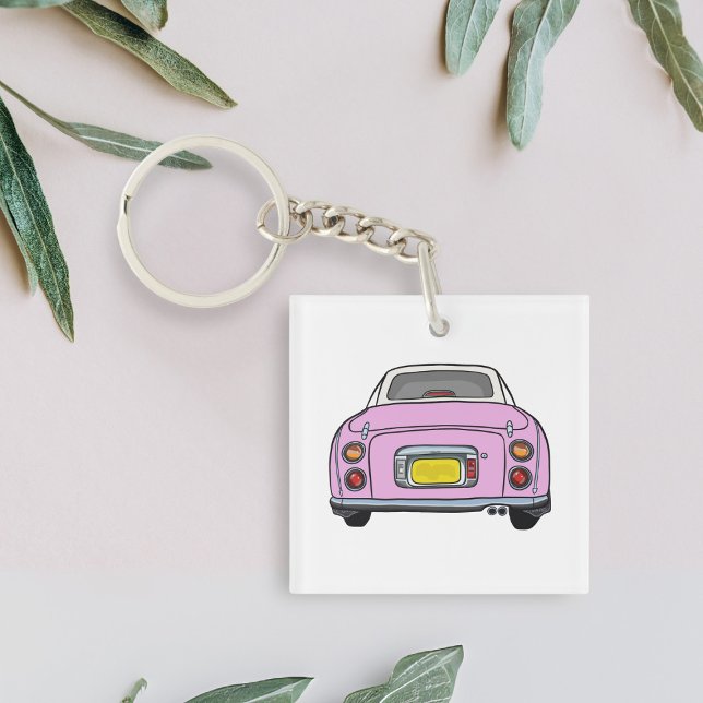 Figarations Cute Candy Pink Figaro Car Square Keychain (Creator Uploaded)