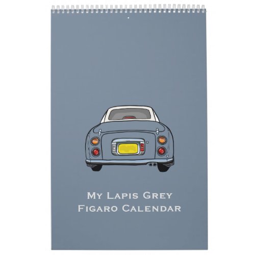 Figarations Cute Lapis Grey Figaro Car Calendar