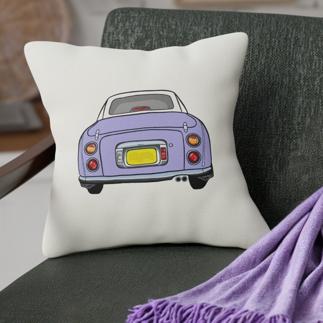Figarations Cute Lilac Figaro Car Cream Throw Pillow (Creator Uploaded)
