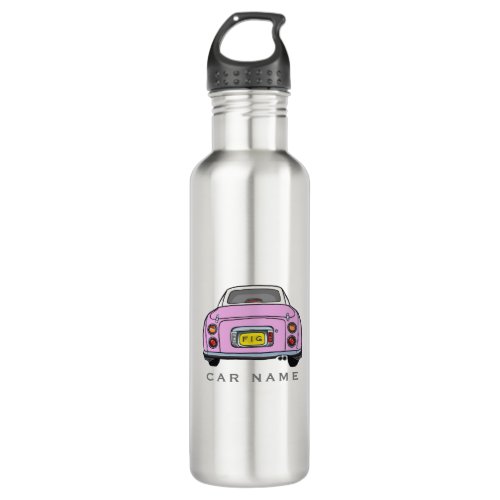 Figarations Cute Pink Figaro Car Name Monogram Stainless Steel Water Bottle