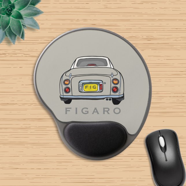 Figarations Cute Topaz Mist Figaro Car Monogram Gel Mouse Pad (Love topaz mist figaros and need a mouse pad? Add your name to this one!)