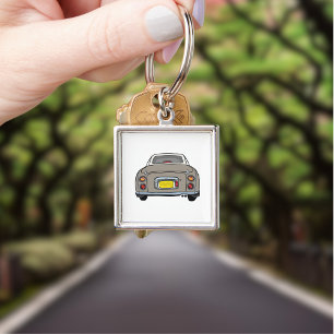 Figarations Cute Topaz Mist Figaro Car Square Keychain