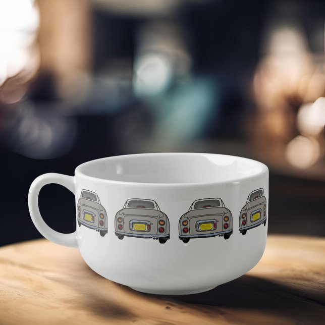 Figarations Cute Topaz Mist Figaro Soup Mug (If you love soup and topaz mist figaro cars, this is the soup mug just for you)