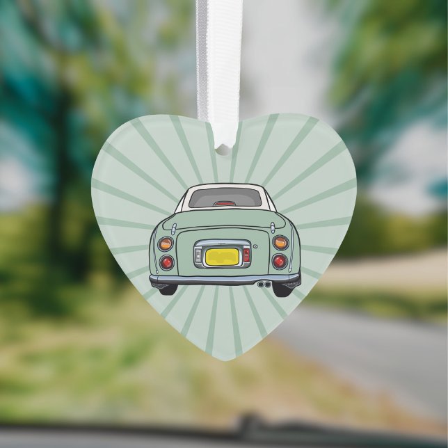 Figarations Emerald Green Figaro Car Ornament (Fun figgy ornament to hang in your car or on your christmas tree. You can add your name or car reg)