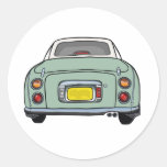 Figarations Emerald Green Figaro Car Scrapbook Classic Round Sticker