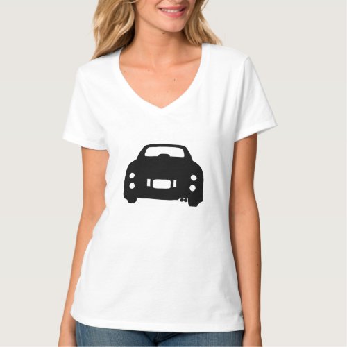 Figarations Figaro Car Black Silhouette Graphic T_Shirt