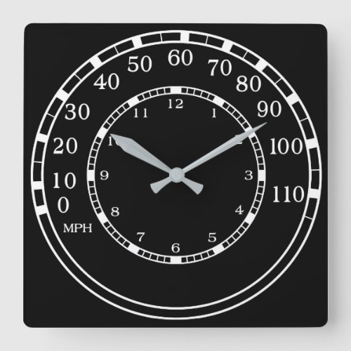 Figarations Figaro Car Black Speedometer Clock