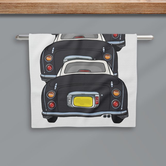Figarations Figaro Car Convoy Black Kitchen Towel (If you love black figaro cars and kitchen towels. This is just for you!)