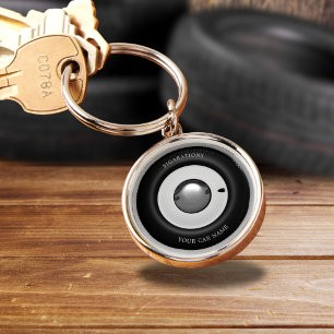 Figarations Figaro Car Name Wheel Hubcap Silver Keychain