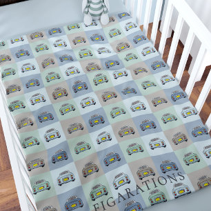 Figarations Figaro Car Pattern Name Baby Blanket