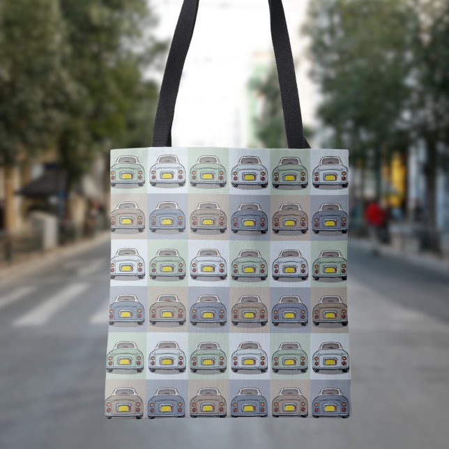 Figarations Figaro Car Pop Art Pattern Tote Bag (All the colours of the figaro based on the seasons of the year)
