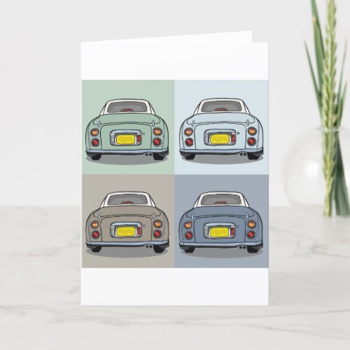 Figarations Figaro Cars Blank Greeting Card