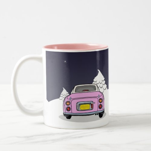 Figarations Figmas Holiday Pink Figaro Car Two_Tone Coffee Mug