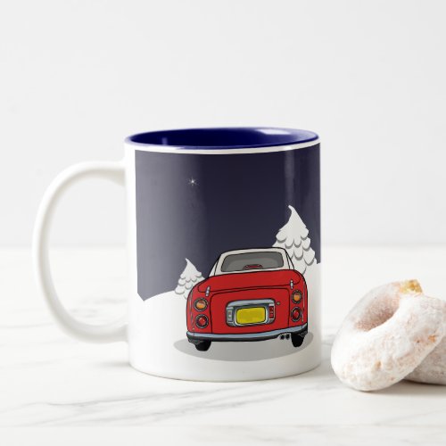 Figarations Figmas Holiday Red Figaro Car Two_Tone Coffee Mug