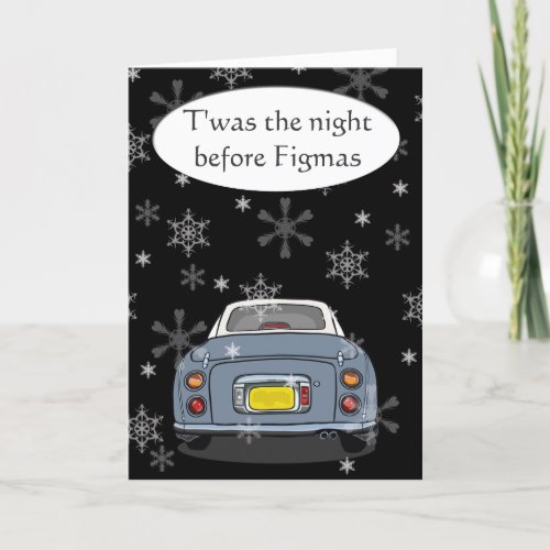 Figarations Figmas Lapis Figaro Car Christmas Holiday Card