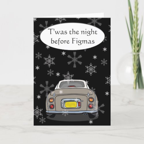 Figarations Figmas Topaz Mist Figaro Car Christmas Holiday Card