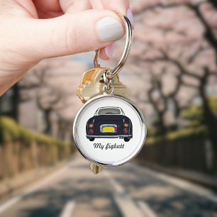 Figarations Funny Black Figaro Car Name Keychain