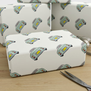 Figarations Funny Emerald Green Figaro Car Traffic Wrapping Paper
