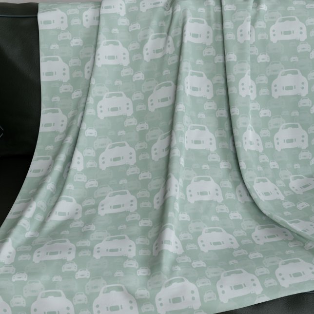 Figarations Green Figaro Car Pattern Fleece Blanket (Fun figgy blanket for your car. You can easily change the background colour)
