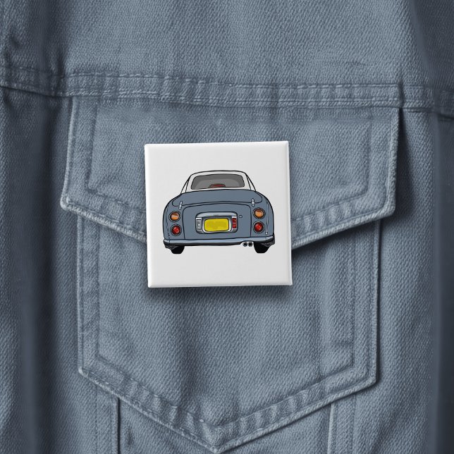 Figarations Lapis Gray Figaro Car Button Badge (A fun badge to pin to yourself)
