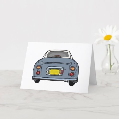 Figarations Lapis Grey Figaro Car Greeting Card