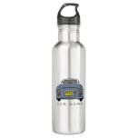 Figarations Lapis Grey Figaro Car Name Monogram Stainless Steel Water Bottle at Zazzle