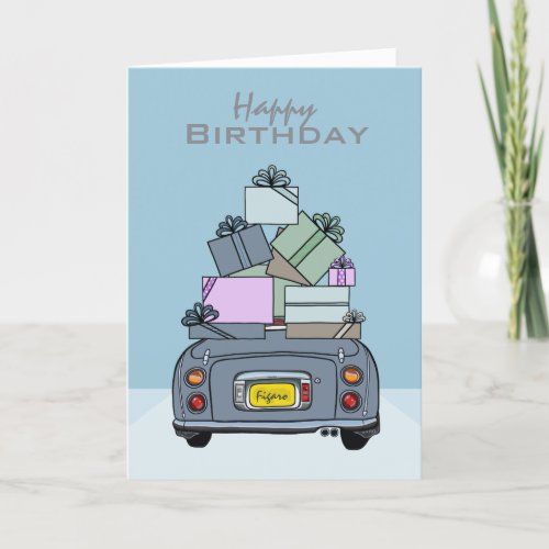 Figarations Lapis Grey Figaro Happy Birthday Card