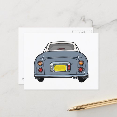 Figarations Lapis Grey Figaro Motor Car Postcard