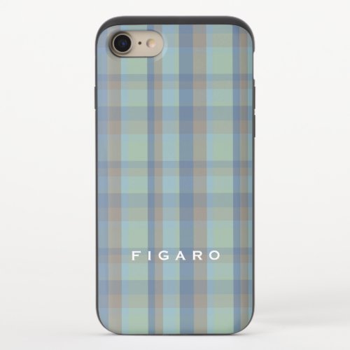 Figarations McFig Tartan Figaro Plaid Car Name iPhone 87 Slider Case