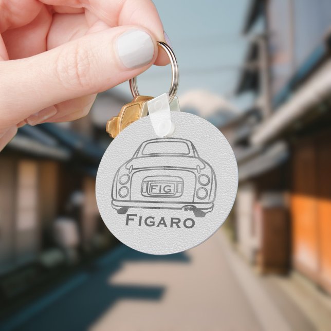 Figarations Monogram Figaro Car Driver Name Keychain (Add your name and initials to this cute figaro car keychain.)