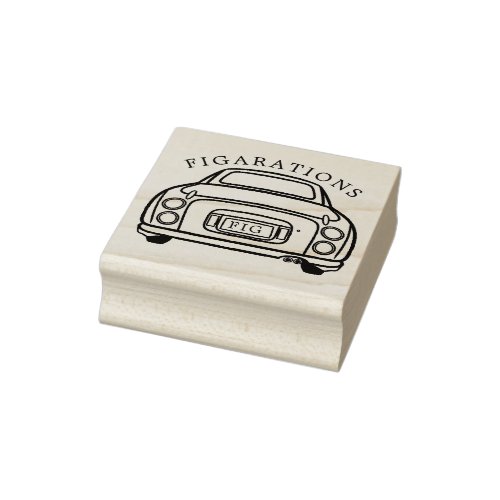 Figarations Monoline Figaro Car Name Rubber Stamp