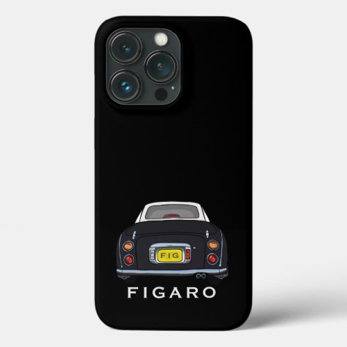 Figarations Name Cute Black Figaro Car Monogram iPhone 13 Pro Case