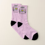 Figarations Name Monogram Pink Figaro Car Socks at Zazzle