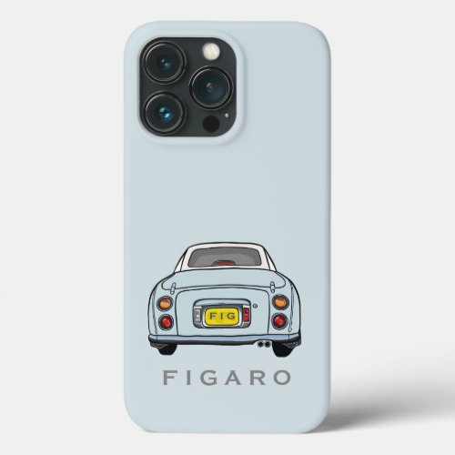 Figarations Name Pale Aqua Figaro Car Monogram iPhone 13 Pro Case