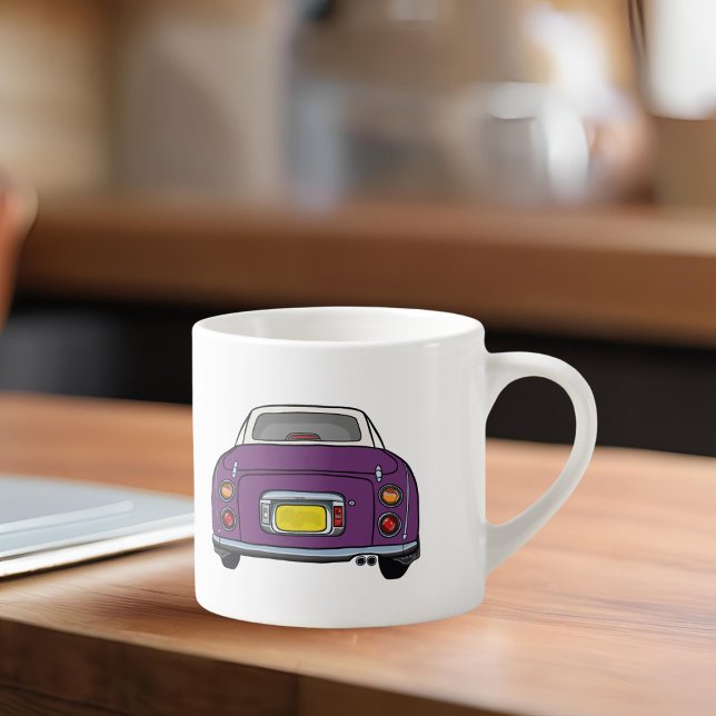Figarations Name Purple Figaro Car Espresso Cup (How do you like your coffee in a morning? I like mine with a fig (on a little espresso coffee cup) )