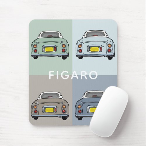 Figarations Seasons of Figaro Car Pattern Name Mouse Pad