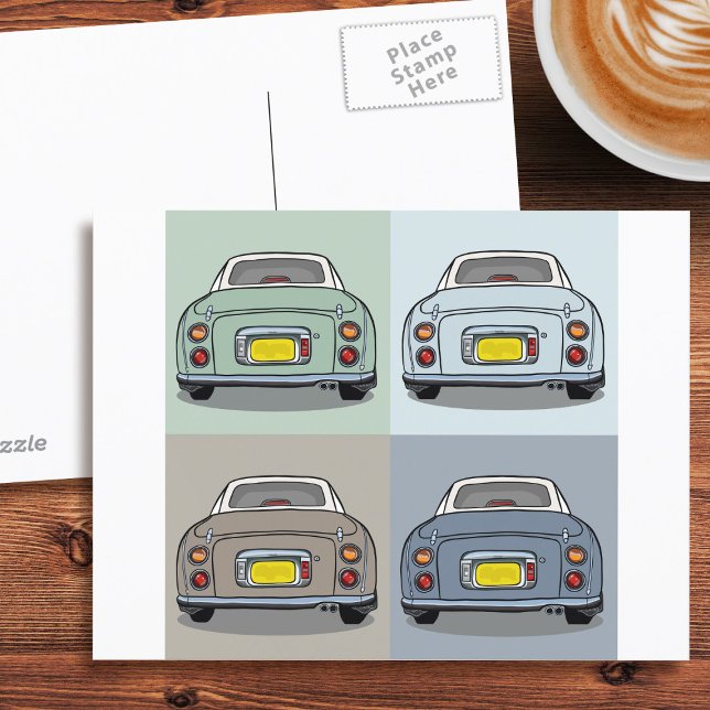 Figarations Seasons of Figaro Car Postcard (Fun figgy postcard to send to your car, or your friends)