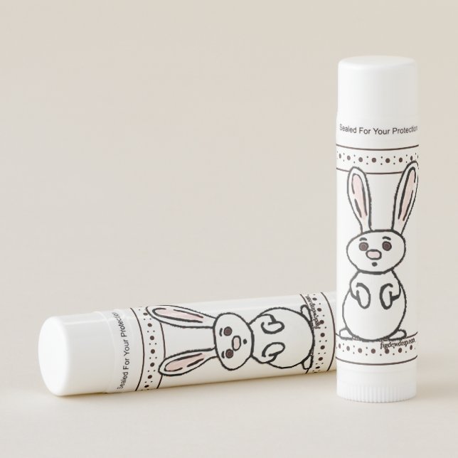 figdewdrop Bunny Vanilla chap stick Lip Balm (Front)