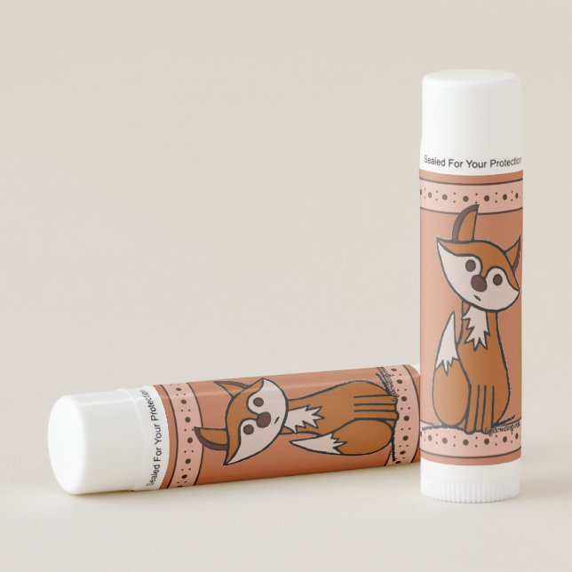 figdewdrop Fig the Fox Cherry chap stick Lip Balm (Front)