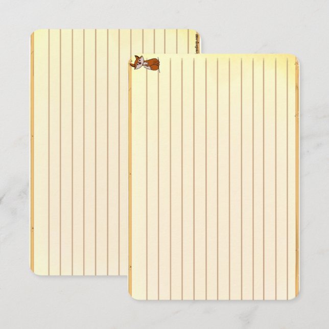 Figdewdrop Fig the fox recipe notecards (Front/Back)