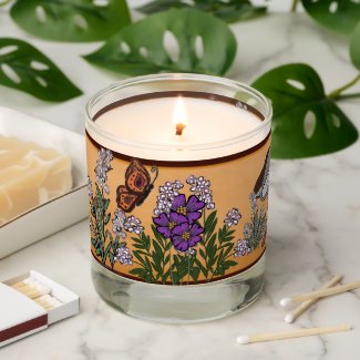 Flower & Mushroom Candle 