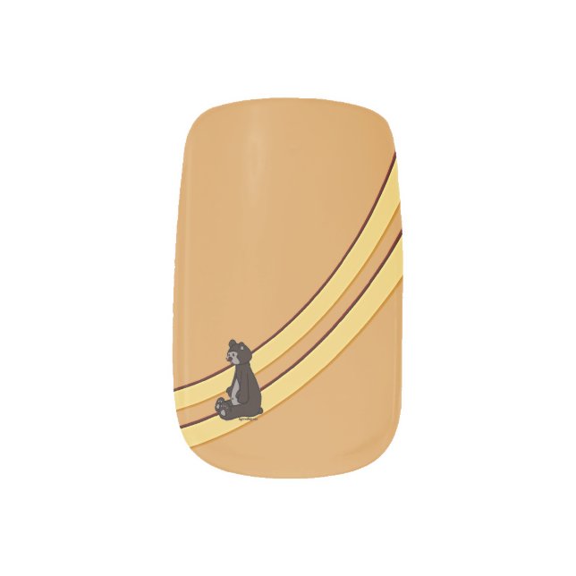 figdewdrop Honey Dew Bear honey Minx Nail Art (Left Thumb)