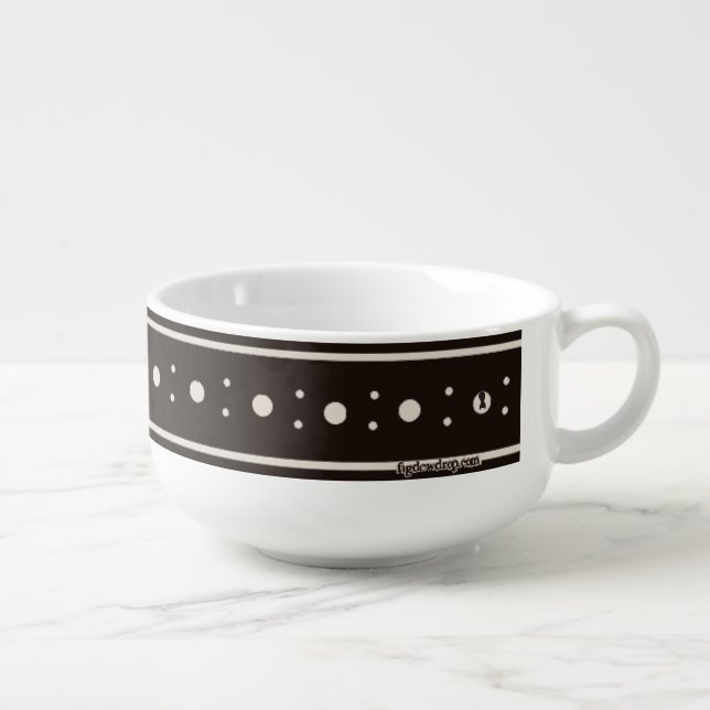 Figdewdrop Relax Cup Black Blinky Bat Soup Mug (Left)