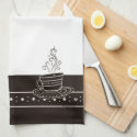 Figdewdrop RelaxCup Black Blinky Bat Kitchen Towel