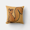 figdewdrop Squirrel sit Throw Pillow