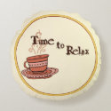 figdewdrop Time to Relax Round Pillow