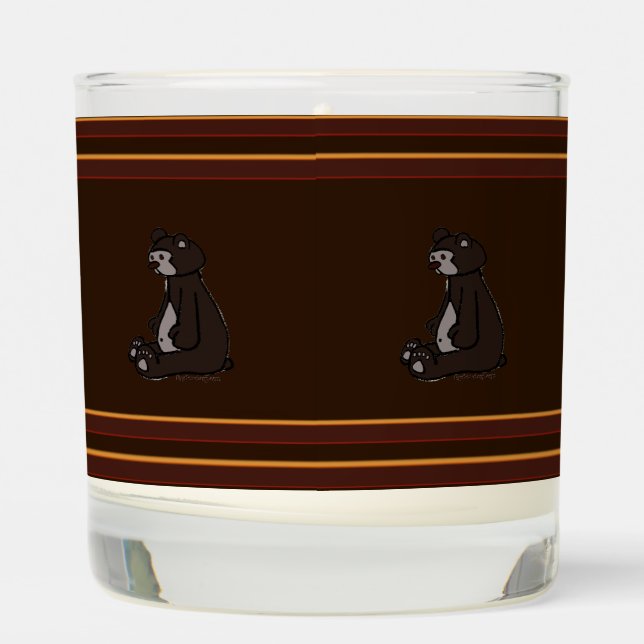 figdewdrops Bear Brown Scented Candle w lid (Left)